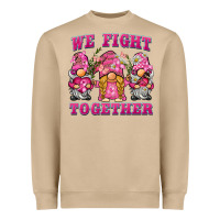 Mushroom we fight together breast cancer gnome Heavyweight Sweatshirt - BarkalooDesign