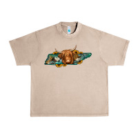 French Oak tennessee map long haired cow Urban Heavy Tee - Jasminsmagicworld