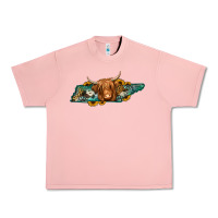 Salmon tennessee map long haired cow Urban Heavy Tee - Jasminsmagicworld