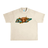 Sandshell tennessee map long haired cow Urban Heavy Tee - Jasminsmagicworld