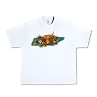 White tennessee map long haired cow Urban Heavy Tee - Jasminsmagicworld