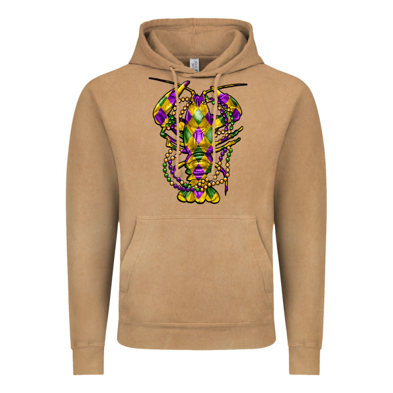 Mardi Gras Crawfish Vintage Hoodie by FaDigitalArtStudio | Teevron