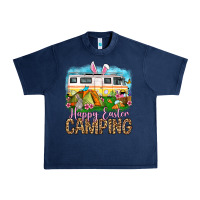 Navy Happy Easter camping Urban Heavy Tee - OliviaCreatesArt