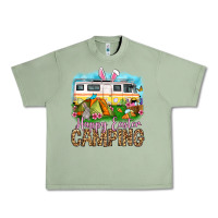 Oil Green Happy Easter camping Urban Heavy Tee - OliviaCreatesArt