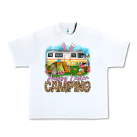 White Happy Easter camping Urban Heavy Tee - OliviaCreatesArt
