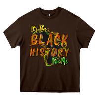 Chocolate Brown its the black history for me Heavy Core Tee - NancyCooperArtShop