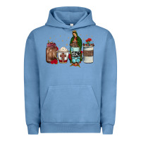 Pigment Pebble Blue our lady of guadalupe coffee Urban Hoodie - JahusDesignShop