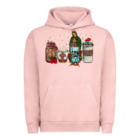 Pigment Salmon our lady of guadalupe coffee Urban Hoodie - JahusDesignShop