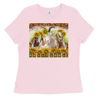 Bubblegum Pink goats Ladies Tee - TumblerDesignByShophia