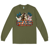 Army Green Oh my stars farm animals Long Sleeve Tee - FaDigitalArtStudio