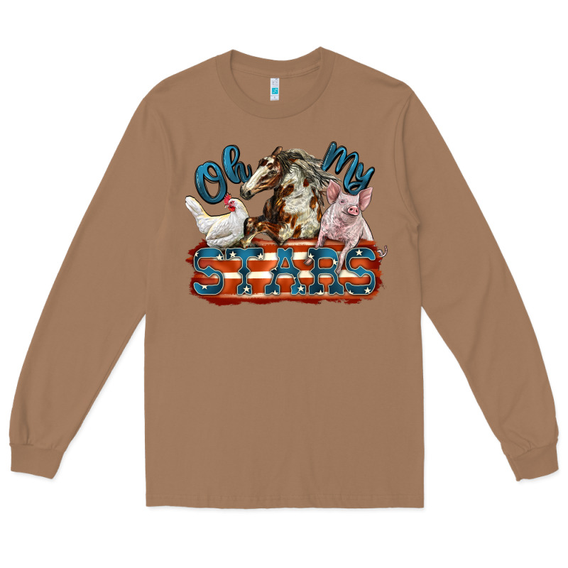Oh My Stars Farm Animals Long Sleeve Tee by FaDigitalArtStudio | Teevron