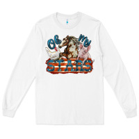 White Oh my stars farm animals Long Sleeve Tee - FaDigitalArtStudio