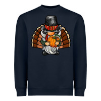 Navy thanksgiving turkey gnome Heavyweight Sweatshirt - BarkalooDesign