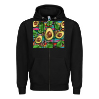 Black avacado Zipper Hoodie - BarkalooDesign