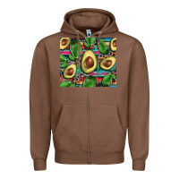 Chestnut avacado Zipper Hoodie - BarkalooDesign