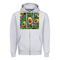 Heather Grey avacado Zipper Hoodie - BarkalooDesign