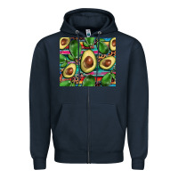 Navy avacado Zipper Hoodie - BarkalooDesign