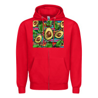 Red avacado Zipper Hoodie - BarkalooDesign