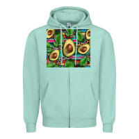 Seafoam avacado Zipper Hoodie - BarkalooDesign