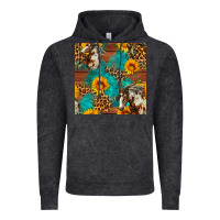 Vintage Black western horse and sunflower seamless pattern Vintage Hoodie - FaDigitalArtStudio