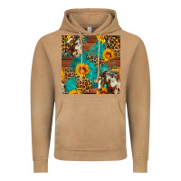 Vintage Camel western horse and sunflower seamless pattern Vintage Hoodie - FaDigitalArtStudio