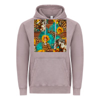 Western Horse And Sunflower Seamless Pattern Vintage Hoodie | Teevron
