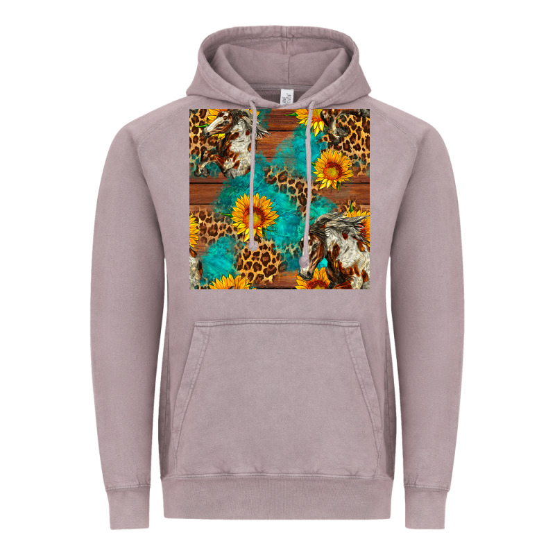 Western Horse And Sunflower Seamless Pattern Vintage Hoodie by FaDigitalArtStudio | Teevron
