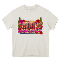 Cream Badass Mamacita Heavy Core Tee - texasbilliewilder