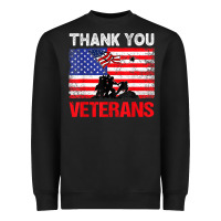 Black thank you veterans service patriot veteran day american flag t shirt Heavyweight Sweatshirt - maiPhamDesign