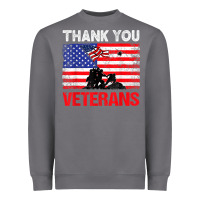 Thank You Veterans Service Patriot Veteran Day American Flag T Shirt Heavyweight Sweatshirt | Teevron