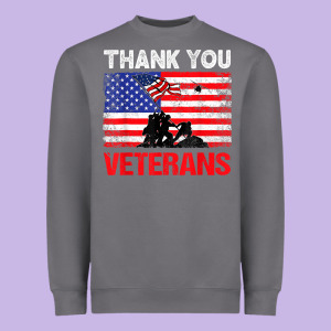 Thank You Veterans Service Patriot Veteran Day American Flag T Shirt Heavyweight Sweatshirt Designed By Maiphamdesign