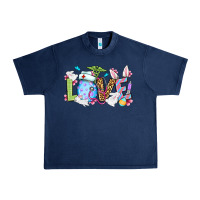 Navy Love Nurse Easter Urban Heavy Tee - OliviaCreatesArt