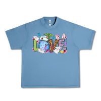 Pebble Blue Love Nurse Easter Urban Heavy Tee - OliviaCreatesArt