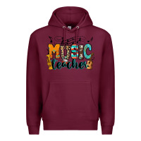 Burgundy music teacher Premium Hoodie - RanaPortraitStore