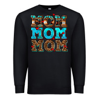 Black mom mom mom Premium Sweatshirt - AdoDesignShop