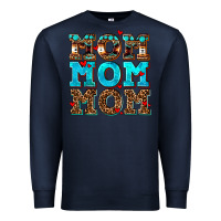 Navy mom mom mom Premium Sweatshirt - AdoDesignShop