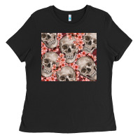 Skulls And Flowers Ladies Tee | Teevron