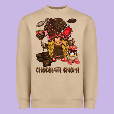 Chocolate Gnome Heavyweight Sweatshirt Designed By Barkaloodesign