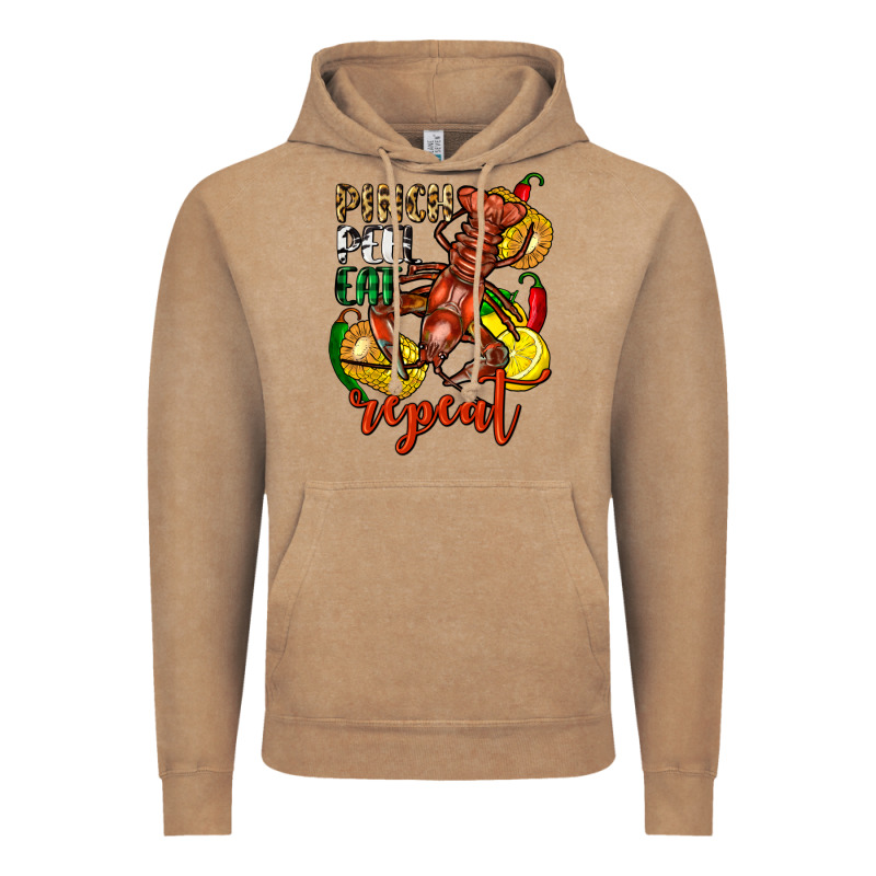Pinch Peel Eat Repeat Crawfish Vintage Hoodie by FaDigitalArtStudio | Teevron