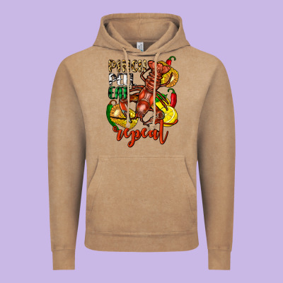 Pinch Peel Eat Repeat Crawfish Vintage Hoodie Designed By Fadigitalartstudio