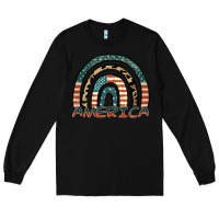 Black America rainbow Long Sleeve Tee - FaDigitalArtStudio