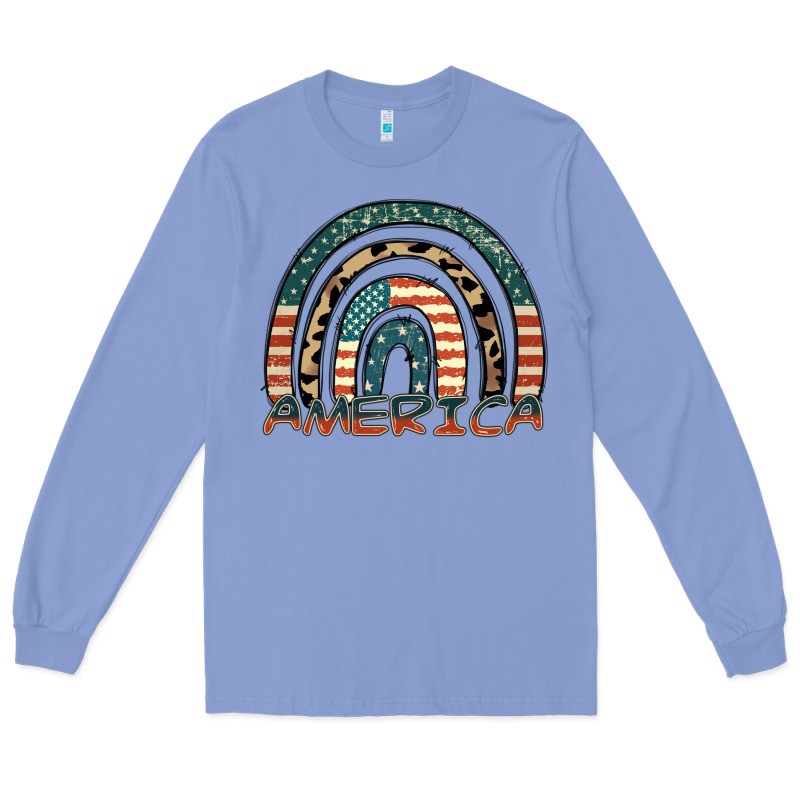 America Rainbow Long Sleeve Tee by FaDigitalArtStudio | Teevron