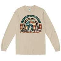 Mushroom America rainbow Long Sleeve Tee - FaDigitalArtStudio