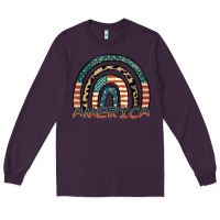 Plum America rainbow Long Sleeve Tee - FaDigitalArtStudio