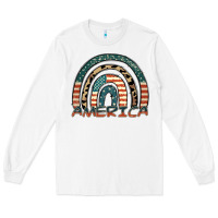 White America rainbow Long Sleeve Tee - FaDigitalArtStudio