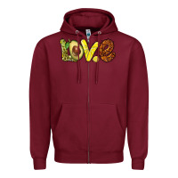 Burgundy love avocado Zipper Hoodie - BarkalooDesign
