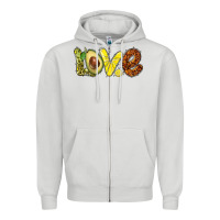 Dove Grey love avocado Zipper Hoodie - BarkalooDesign