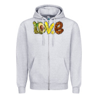 Heather Grey love avocado Zipper Hoodie - BarkalooDesign