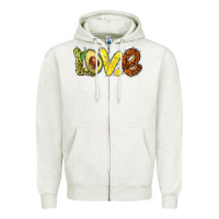 Oatmeal Heather love avocado Zipper Hoodie - BarkalooDesign