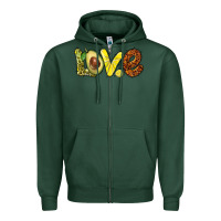 Sports Green love avocado Zipper Hoodie - BarkalooDesign